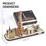 Cubic Fun - Puzzle 3D Led Paris 115 Piese Cubic Fun - 3